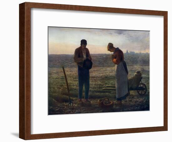 The Angelus, 1857-1859-Jean Francois Millet-Framed Premium Giclee Print