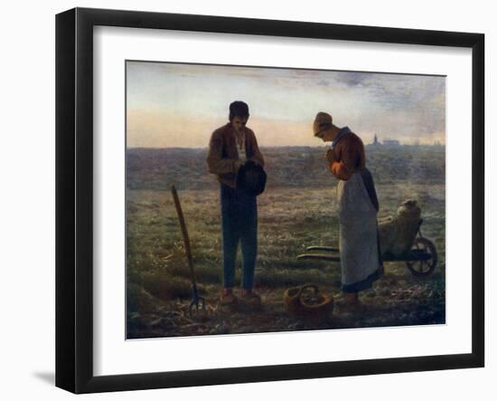 The Angelus, 1857-1859-Jean Francois Millet-Framed Premium Giclee Print