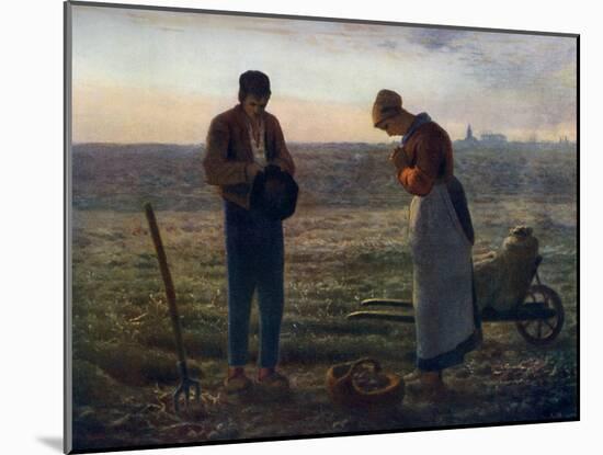 The Angelus, 1857-1859-Jean Francois Millet-Mounted Premium Giclee Print