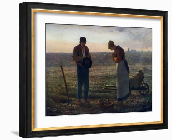 The Angelus, 1857-1859-Jean Francois Millet-Framed Premium Giclee Print