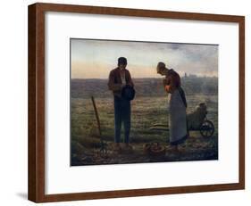 The Angelus, 1857-1859-Jean Francois Millet-Framed Giclee Print