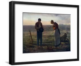 The Angelus, 1857-1859-Jean Francois Millet-Framed Giclee Print