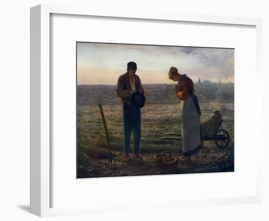 The Angelus, 1857-1859-Jean Francois Millet-Framed Giclee Print