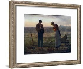 The Angelus, 1857-1859-Jean Francois Millet-Framed Giclee Print
