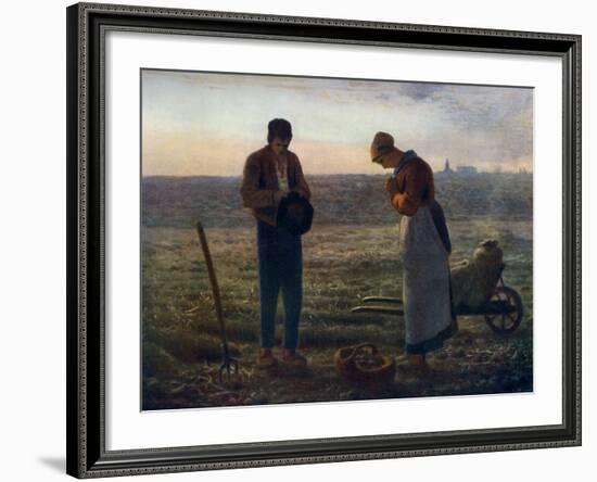 The Angelus, 1857-1859-Jean Francois Millet-Framed Giclee Print