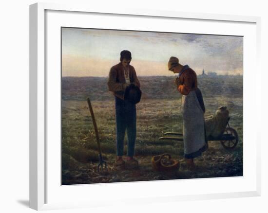 The Angelus, 1857-1859-Jean Francois Millet-Framed Giclee Print