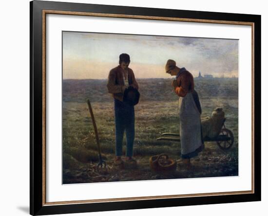 The Angelus, 1857-1859-Jean Francois Millet-Framed Giclee Print