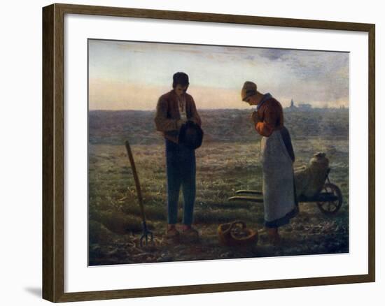 The Angelus, 1857-1859-Jean Francois Millet-Framed Giclee Print