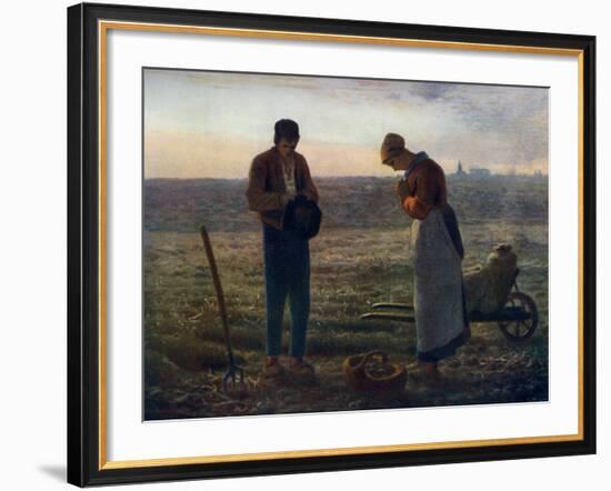 The Angelus, 1857-1859-Jean Francois Millet-Framed Giclee Print