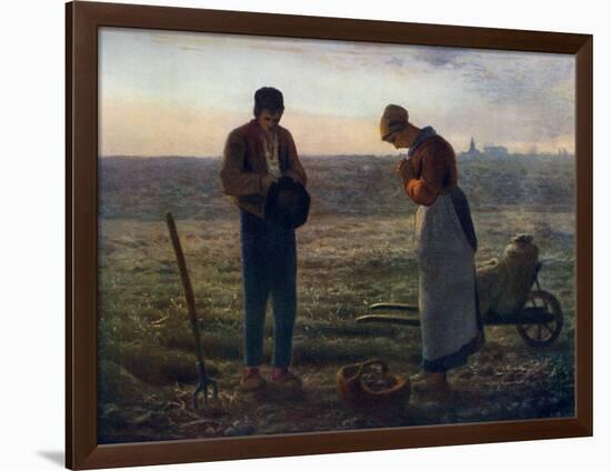 The Angelus, 1857-1859-Jean Francois Millet-Framed Giclee Print