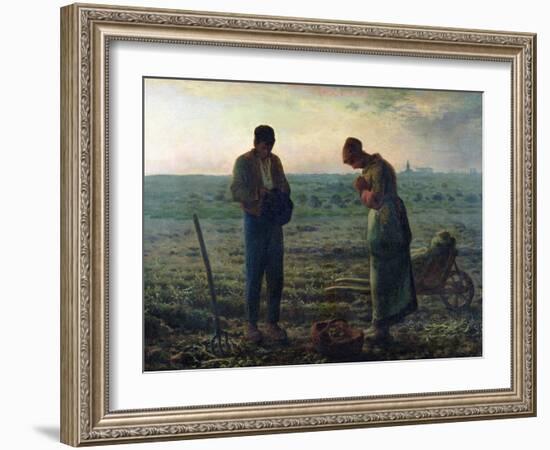 The Angelus, 1857-59-Jean-François Millet-Framed Giclee Print