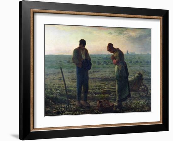 The Angelus, 1857-59-Jean-François Millet-Framed Giclee Print