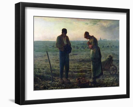 The Angelus, 1857-59-Jean-François Millet-Framed Giclee Print