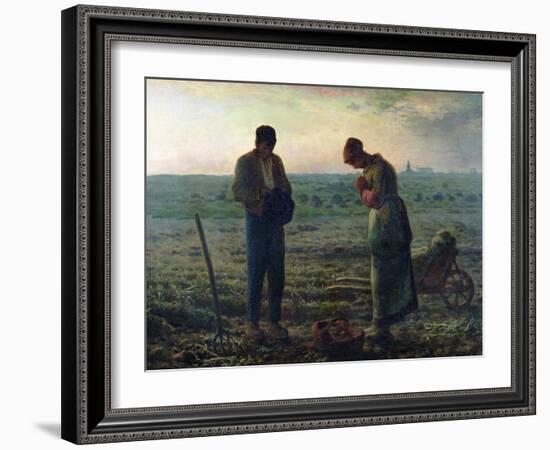 The Angelus, 1857-59-Jean-François Millet-Framed Giclee Print