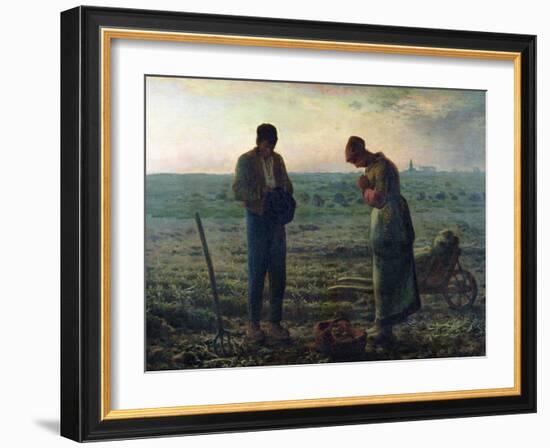 The Angelus, 1857-59-Jean-François Millet-Framed Giclee Print