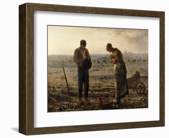 The Angelus (L'Angélus)-Jean-Fran?ois Millet-Framed Premium Giclee Print