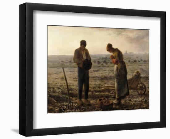 The Angelus (L'Angélus)-Jean-Fran?ois Millet-Framed Premium Giclee Print