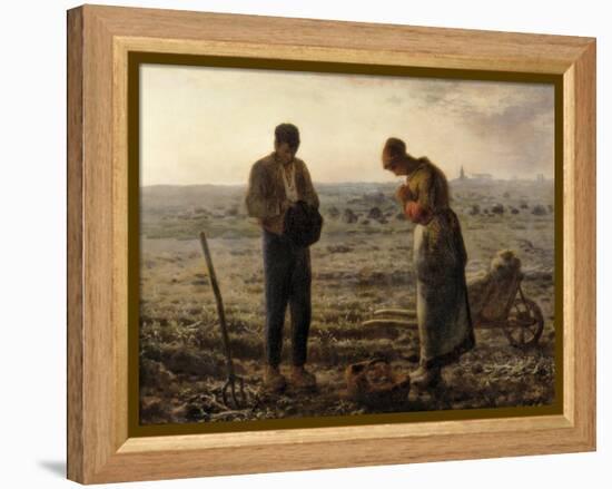 The Angelus (L'Angélus)-Jean-Fran?ois Millet-Framed Stretched Canvas