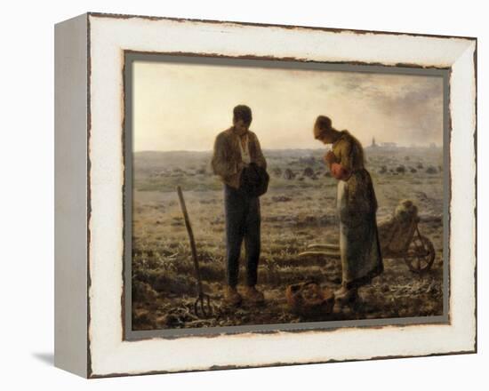 The Angelus (L'Angélus)-Jean-Fran?ois Millet-Framed Stretched Canvas