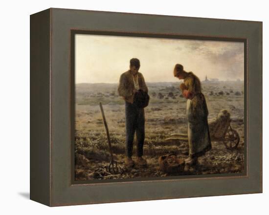 The Angelus (L'Angélus)-Jean-Fran?ois Millet-Framed Stretched Canvas