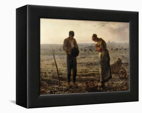 The Angelus (L'Angélus)-Jean-Fran?ois Millet-Framed Stretched Canvas