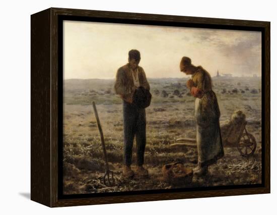 The Angelus (L'Angélus)-Jean-Fran?ois Millet-Framed Stretched Canvas