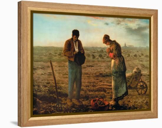 The Angelus-Jean-Fran?ois Millet-Framed Stretched Canvas