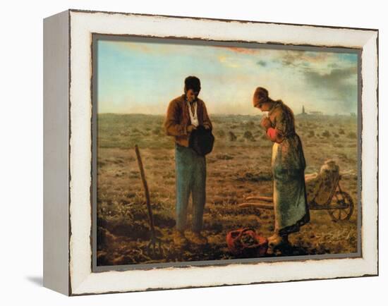 The Angelus-Jean-Fran?ois Millet-Framed Stretched Canvas