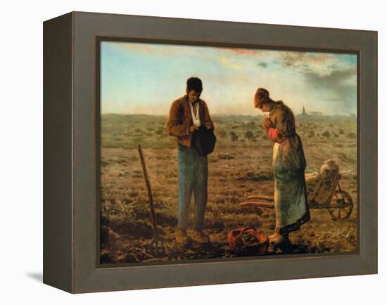 The Angelus-Jean-Fran?ois Millet-Framed Stretched Canvas