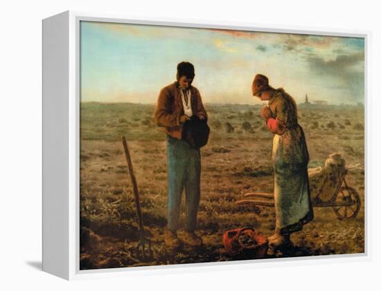 The Angelus-Jean-Fran?ois Millet-Framed Stretched Canvas