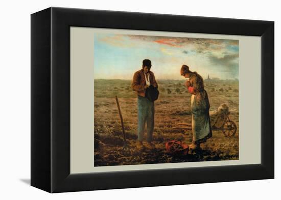 The Angelus-Jean-François Millet-Framed Stretched Canvas