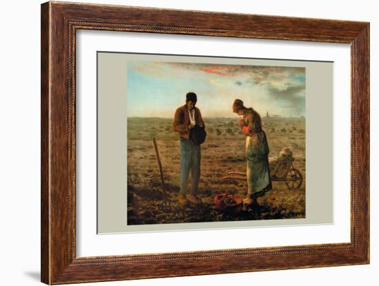 The Angelus-Jean-François Millet-Framed Art Print