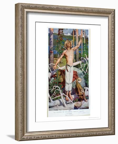 The Anger of Kallervo, from "Kalevala"-Akseli Valdemar Gallen-kallela-Framed Giclee Print