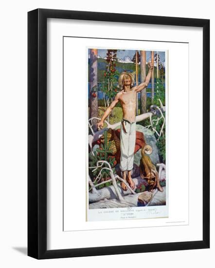 The Anger of Kallervo, from "Kalevala"-Akseli Valdemar Gallen-kallela-Framed Giclee Print