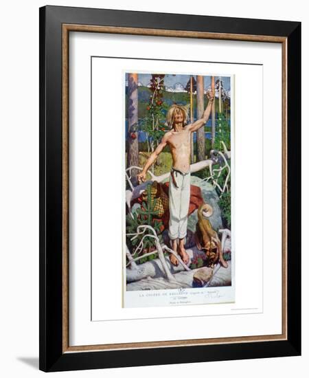 The Anger of Kallervo, from "Kalevala"-Akseli Valdemar Gallen-kallela-Framed Giclee Print