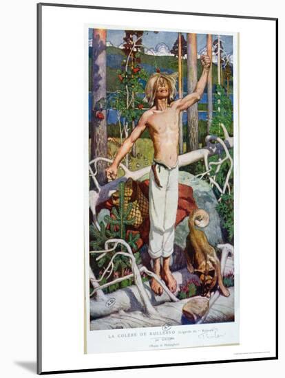 The Anger of Kallervo, from "Kalevala"-Akseli Valdemar Gallen-kallela-Mounted Giclee Print