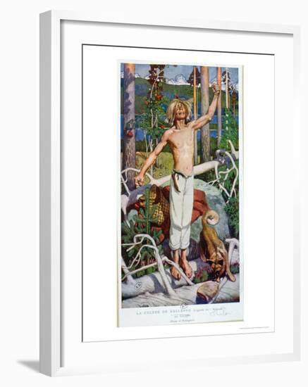 The Anger of Kallervo, from "Kalevala"-Akseli Valdemar Gallen-kallela-Framed Giclee Print