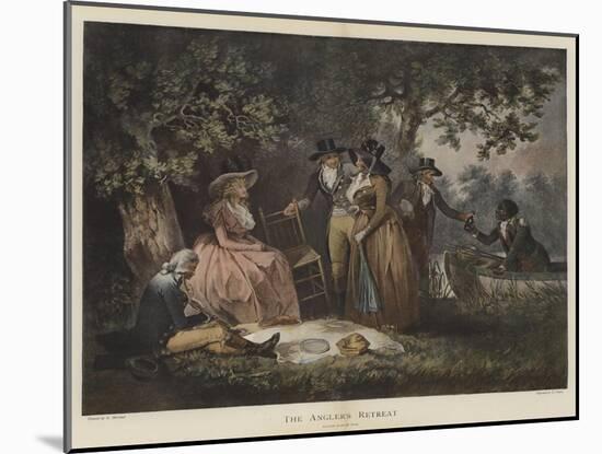 The Angler's Retreat-George Morland-Mounted Giclee Print