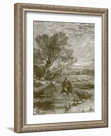 The Angler's Wish-Myles Birket Foster-Framed Giclee Print