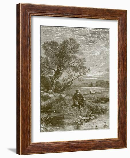 The Angler's Wish-Myles Birket Foster-Framed Giclee Print