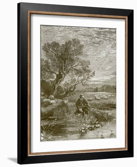 The Angler's Wish-Myles Birket Foster-Framed Giclee Print