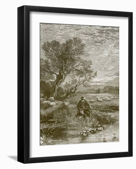 The Angler's Wish-Myles Birket Foster-Framed Giclee Print