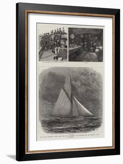 The Anglo-American Yacht Race for the America Cup, Sketches on the English Yacht Galatea-William Lionel Wyllie-Framed Giclee Print