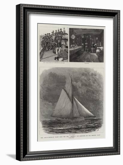 The Anglo-American Yacht Race for the America Cup, Sketches on the English Yacht Galatea-William Lionel Wyllie-Framed Giclee Print