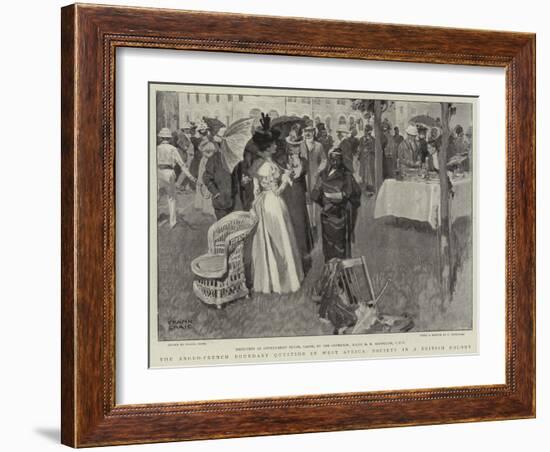 The Anglo-French Boundary Question in West Africa, Society in a British Colony-Frank Craig-Framed Giclee Print