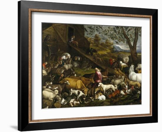 The Animals Board Noah's Ark-Jacopo Bassano-Framed Giclee Print