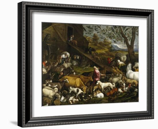 The Animals Board Noah's Ark-Jacopo Bassano-Framed Giclee Print