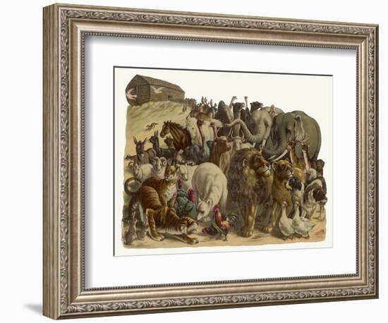 The Animals Emerge Two by Two from Noah's Ark-null-Framed Photographic Print