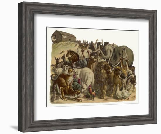 The Animals Emerge Two by Two from Noah's Ark-null-Framed Photographic Print