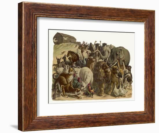 The Animals Emerge Two by Two from Noah's Ark-null-Framed Photographic Print